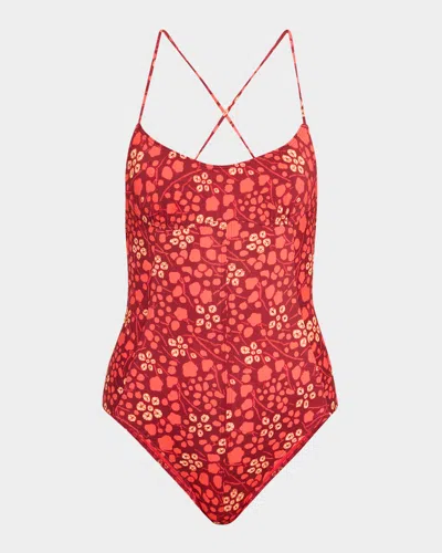 Ulla Johnson Positano One-piece Swimsuit In Red