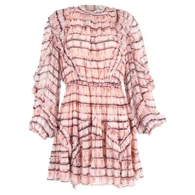 Ulla Johnson Printed A-line Dress In Pink Silk