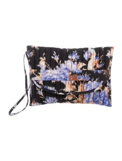 Pre-owned Ulla Johnson Printed Cosmetic Bag In Blue