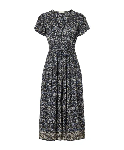 Ulla Johnson Printed Cotton-blend Midi Dress In Gray