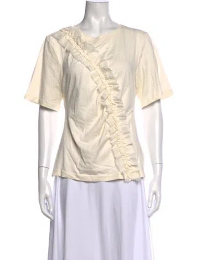 Pre-owned Ulla Johnson Printed Crew Neck Blouse In Neutrals