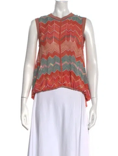 Pre-owned Ulla Johnson Printed Crew Neck Sweater In Multicolor