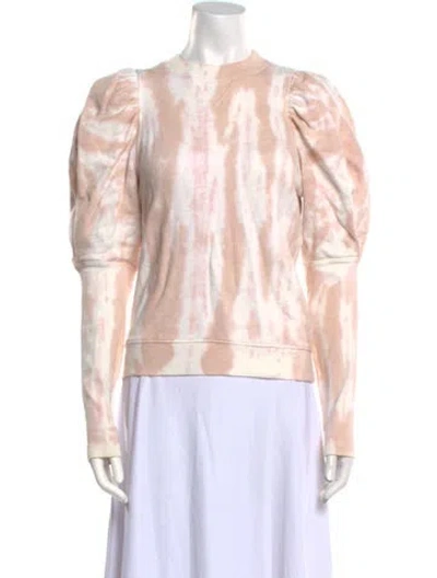 Pre-owned Ulla Johnson Printed Crew Neck Sweater In Pink