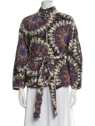 Pre-owned Ulla Johnson Printed Evening Jacket In Neutral