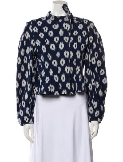 Pre-owned Ulla Johnson Printed Jacket In Blue