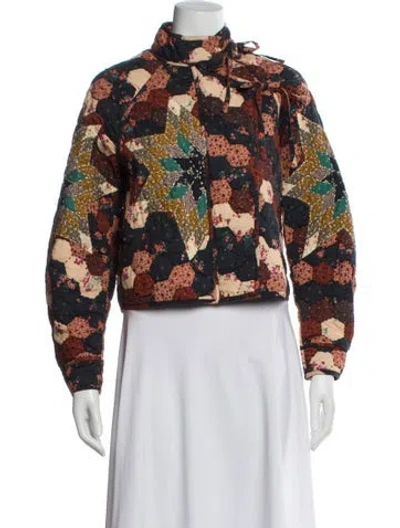 Pre-owned Ulla Johnson Printed Jacket In Blue