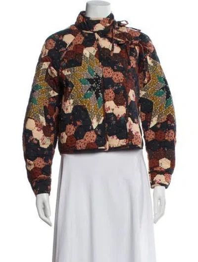 Pre-owned Ulla Johnson Printed Jacket In Blue