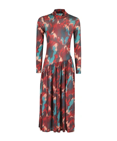 Ulla Johnson Printed Jersey Long Dress In Multi