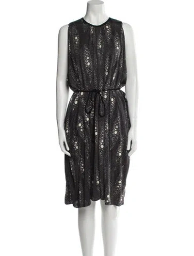 Pre-owned Ulla Johnson Printed Knee-length Dress In Black