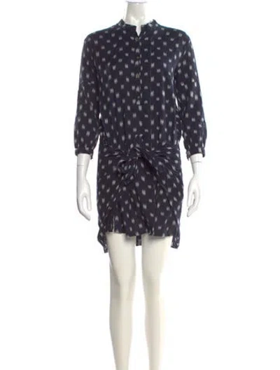 Pre-owned Ulla Johnson Printed Knee-length Dress In Blue