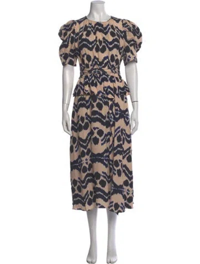 Pre-owned Ulla Johnson Printed Long Dress