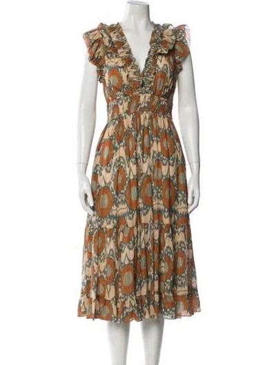 Pre-owned Ulla Johnson Printed Long Dress