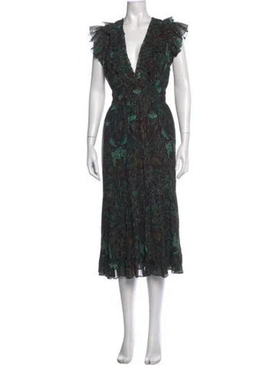 Pre-owned Ulla Johnson Printed Long Dress