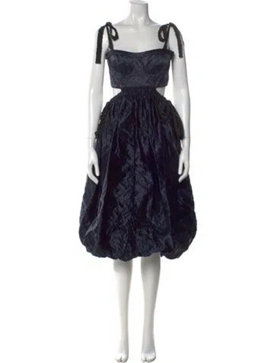 Pre-owned Ulla Johnson Printed Long Dress In Blue
