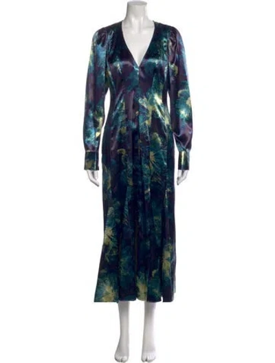 Pre-owned Ulla Johnson Printed Long Dress In Multi