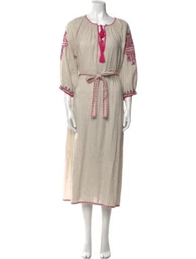 Pre-owned Ulla Johnson Printed Long Dress In Multi