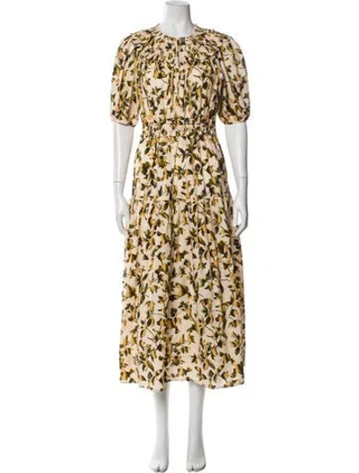 Pre-owned Ulla Johnson Printed Long Dress In Multi