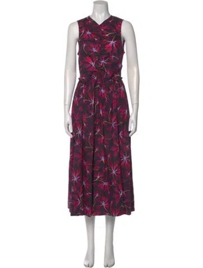 Pre-owned Ulla Johnson Printed Long Dress In Multi