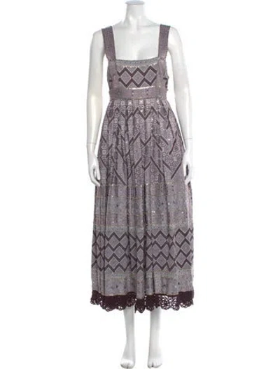 Pre-owned Ulla Johnson Printed Long Dress In Multi
