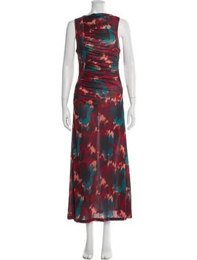 Pre-owned Ulla Johnson Printed Long Dress In Multi