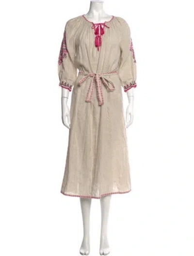 Pre-owned Ulla Johnson Printed Long Dress In Multi