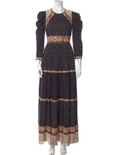Pre-owned Ulla Johnson Printed Long Dress In Multi