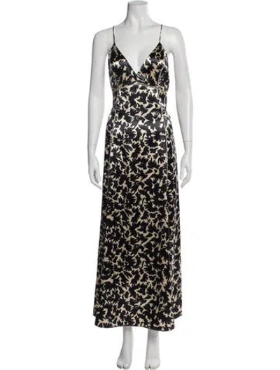 Pre-owned Ulla Johnson Printed Long Dress In Multi