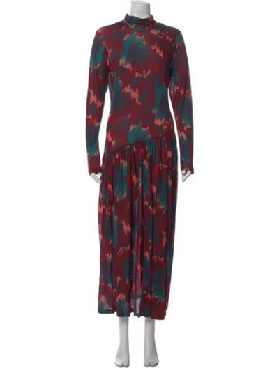 Pre-owned Ulla Johnson Printed Long Dress In Multi
