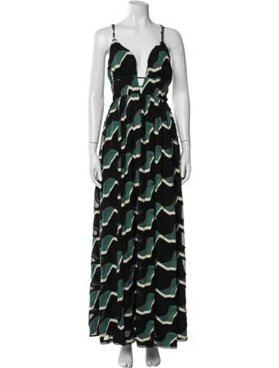 Pre-owned Ulla Johnson Printed Long Dress In Multi