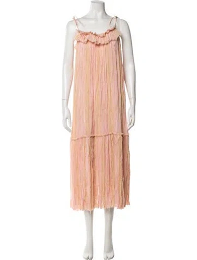 Pre-owned Ulla Johnson Printed Long Dress In Multi