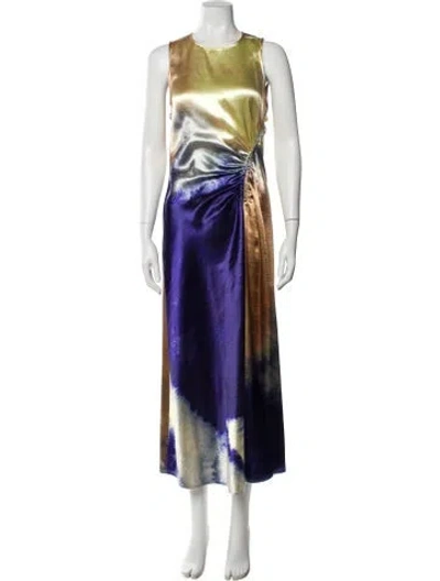 Pre-owned Ulla Johnson Printed Long Dress In Multi