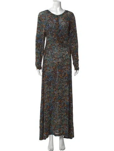 Pre-owned Ulla Johnson Printed Long Dress In Multi
