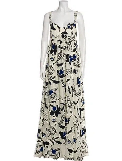 Pre-owned Ulla Johnson Printed Long Dress In Neutral