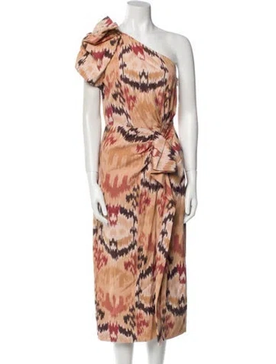 Pre-owned Ulla Johnson Printed Long Dress In Neutral