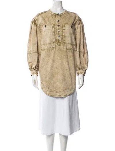 Pre-owned Ulla Johnson Printed Long Dress In Neutrals