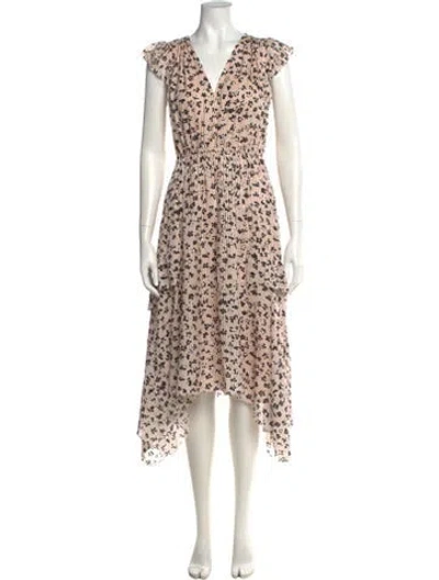 Pre-owned Ulla Johnson Printed Long Dress In Pink