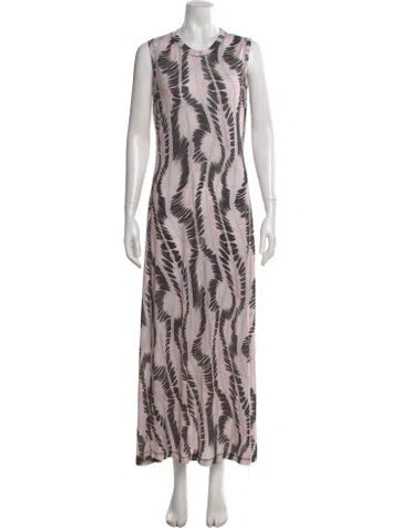Pre-owned Ulla Johnson Printed Long Dress In Pink