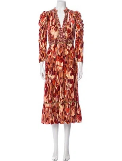 Pre-owned Ulla Johnson Printed Midi Length Dress