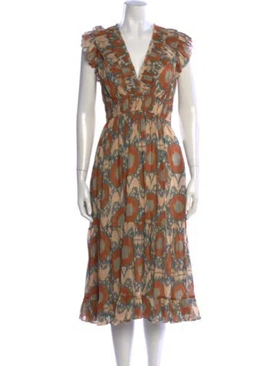 Pre-owned Ulla Johnson Printed Midi Length Dress