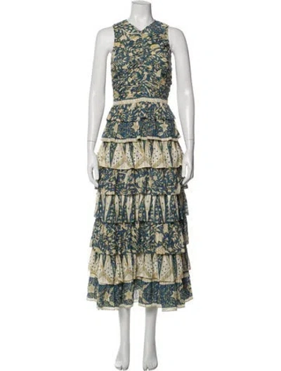 Pre-owned Ulla Johnson Printed Midi Length Dress