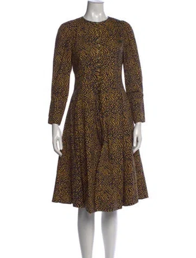 Pre-owned Ulla Johnson Printed Midi Length Dress In Black
