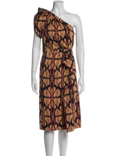 Pre-owned Ulla Johnson Printed Midi Length Dress In Blue