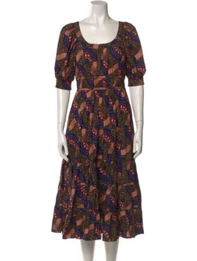 Pre-owned Ulla Johnson Printed Midi Length Dress In Multi
