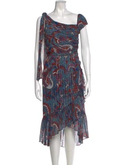 Pre-owned Ulla Johnson Printed Midi Length Dress In Multi