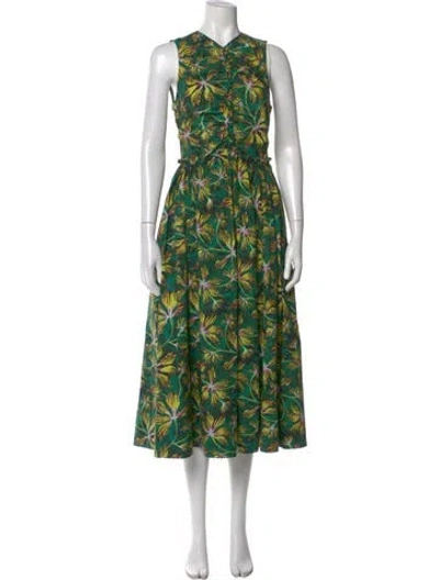 Pre-owned Ulla Johnson Printed Midi Length Dress In Multi