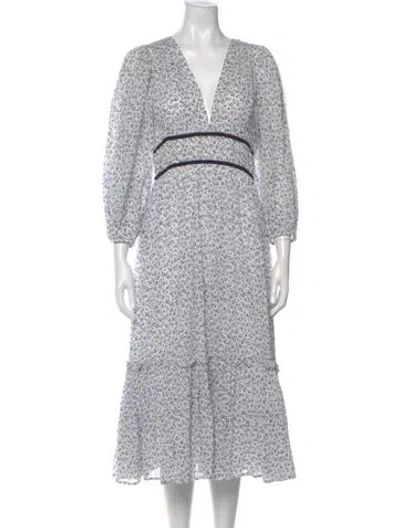 Pre-owned Ulla Johnson Printed Midi Length Dress In Multi
