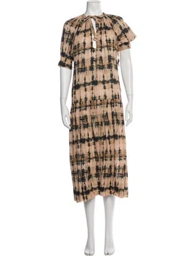 Pre-owned Ulla Johnson Printed Midi Length Dress In Multi