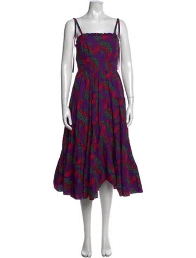 Pre-owned Ulla Johnson Printed Midi Length Dress In Multi