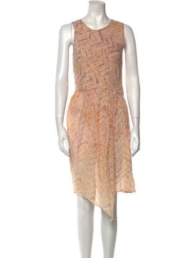 Pre-owned Ulla Johnson Printed Midi Length Dress In Neutral