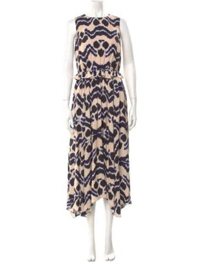 Pre-owned Ulla Johnson Printed Midi Length Dress In Neutral
